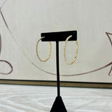 Rhinestone Paved Hoops - 40mm
