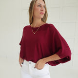Ribbed + Ready Top - Cabernet