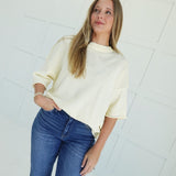 Corbyn Sweater Top - Cream