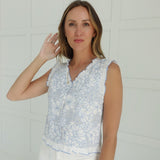 Leland Top - Blue