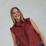 Old Satin Soul Top - Rust