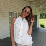 Serene Sleeveless Blouse - Off White