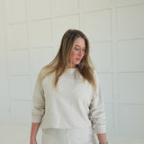 Slub Knit Lounger Set - Sand Beige