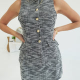 Cher Tweed Set - Black