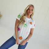 Sequin Pumpkin Tee