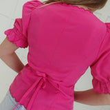 Harley Scalloped Blouse - Pink