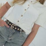 Marg Short Sleeve Cardigan - Ivory