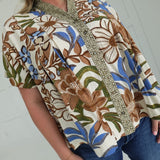 Fall For It Blouse - Taupe