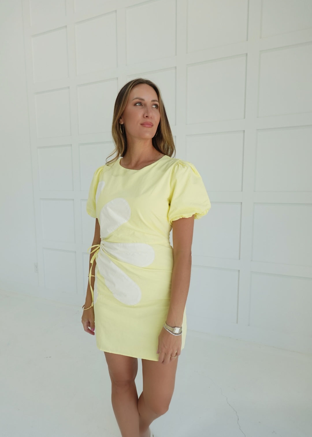 Almond Flower Dress - Lemon
