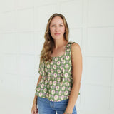 Pippa Peplum Top - Green