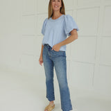 SOHO-RAWCUT HIGH RISE ANKLE FLARE - DAZE