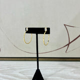 Baguette Stone Hoops