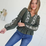 Ember Embroidered Top