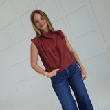 Old Satin Soul Top - Rust