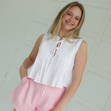 Maeve Linen Shorts - Pink