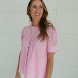 Gracie Gingham Top - Pink
