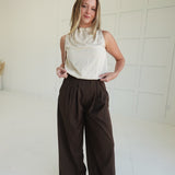 On My Dime Trousers - Brown