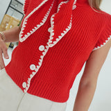 Oh So Proper Sweater - Red White