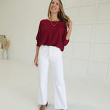 Ribbed + Ready Top - Cabernet