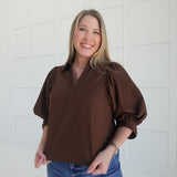 The Perfect Look Top - Brown