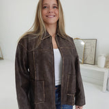 Wild Side Leather Jacket - Brown