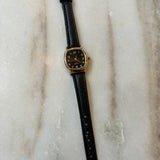 Dainty Leather Wristwatch - Black