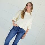 Corbyn Sweater Top - Cream