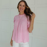 Gracie Gingham Top - Pink