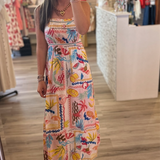 The Reef Midi Dress - Coral