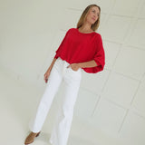 Ribbed + Ready Top - Ruby