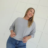 Ribbed + Ready Top - Grey