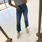 SOHO-RAWCUT HIGH RISE ANKLE FLARE - DAZE