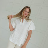 Abel Puff Sleeve Top - Off White