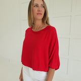 Ribbed + Ready Top - Ruby