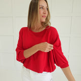 Ribbed + Ready Top - Ruby