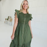 Abaline Midi Dress - Olive