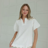 Abel Puff Sleeve Top - Off White