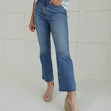 SOHO-RAWCUT HIGH RISE ANKLE FLARE - DAZE