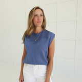 Annuals Sweater Vest - Dusty Blue