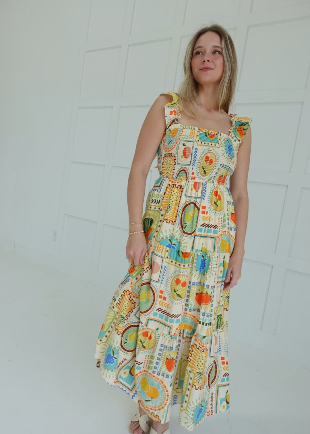 Lemons N Oranges Midi Dress