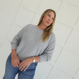 Ribbed + Ready Top - Grey