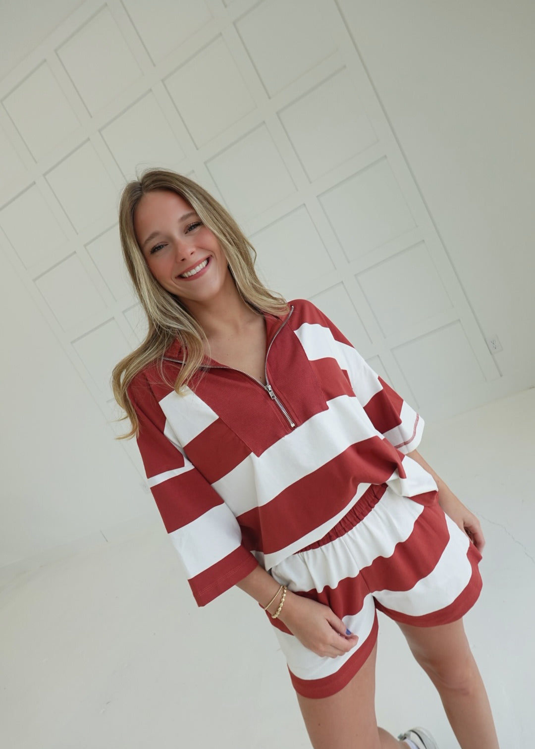 Graham Striped Set - Rust