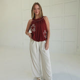 On My Dime Trousers - Cream