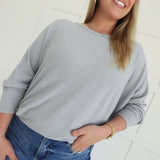 Ribbed + Ready Top - Grey