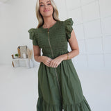 Abaline Midi Dress - Olive