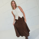 Frontier Chic Midi Skirt