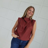 Old Satin Soul Top - Rust