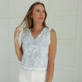 Leland Top - Blue