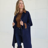 Up-State Trench Coat - Navy