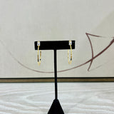 Baguette Stone Hoops